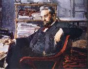 Mikhail Vrubel The Portrait of Alzheimer Chebyshev oil on canvas